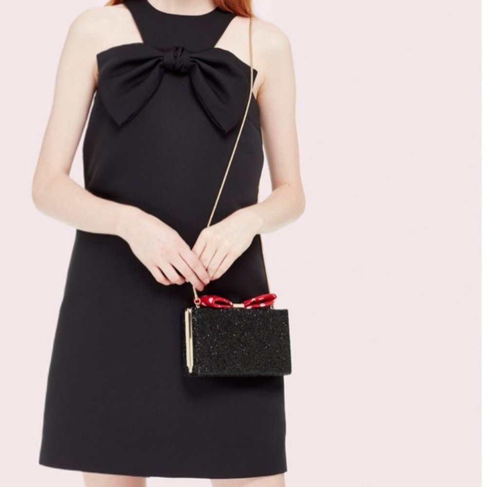 NWT Kate Spade Minnie Mouse Minnie Bow Clasp Clutch Crossbody - Picture 3 of 12